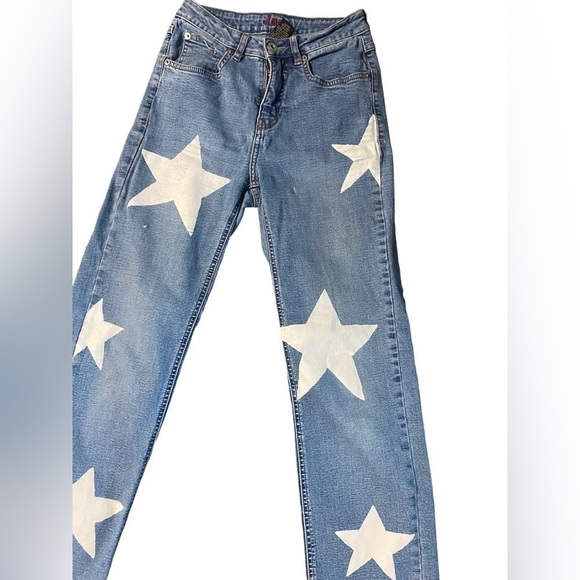 Jag Western Glove Works Women’s Star Jeans Size 2 Light Wash Wide Leg Boho - Picture 3 of 16